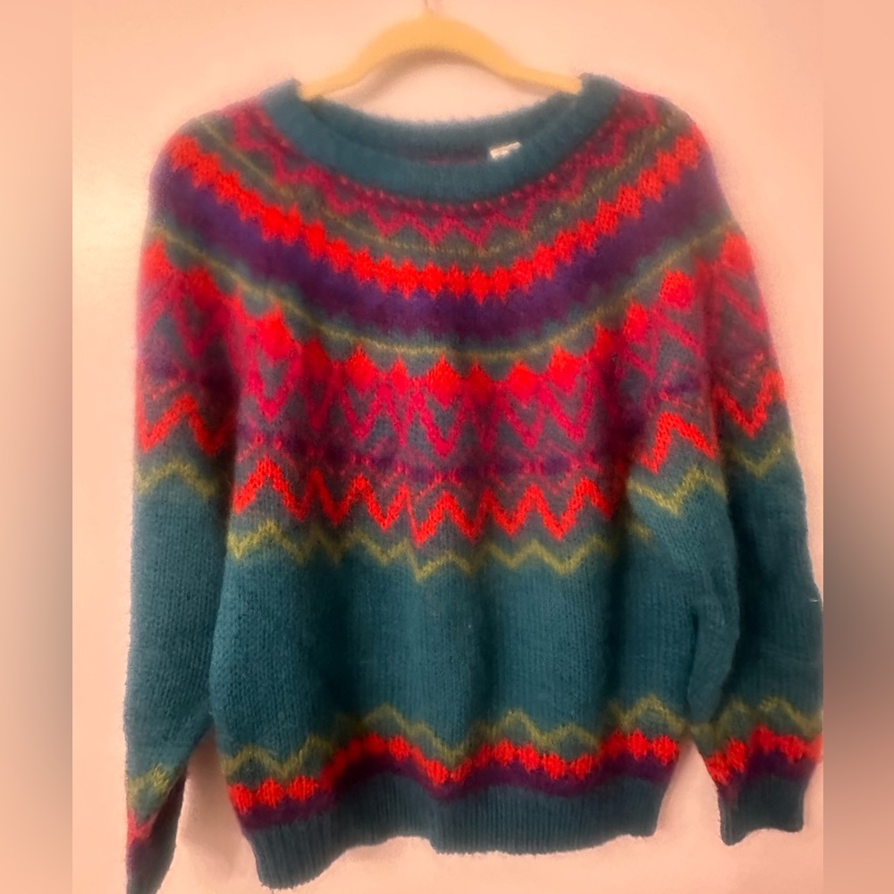 Vibrant Multicolor Women's Crew Neck Sweater
